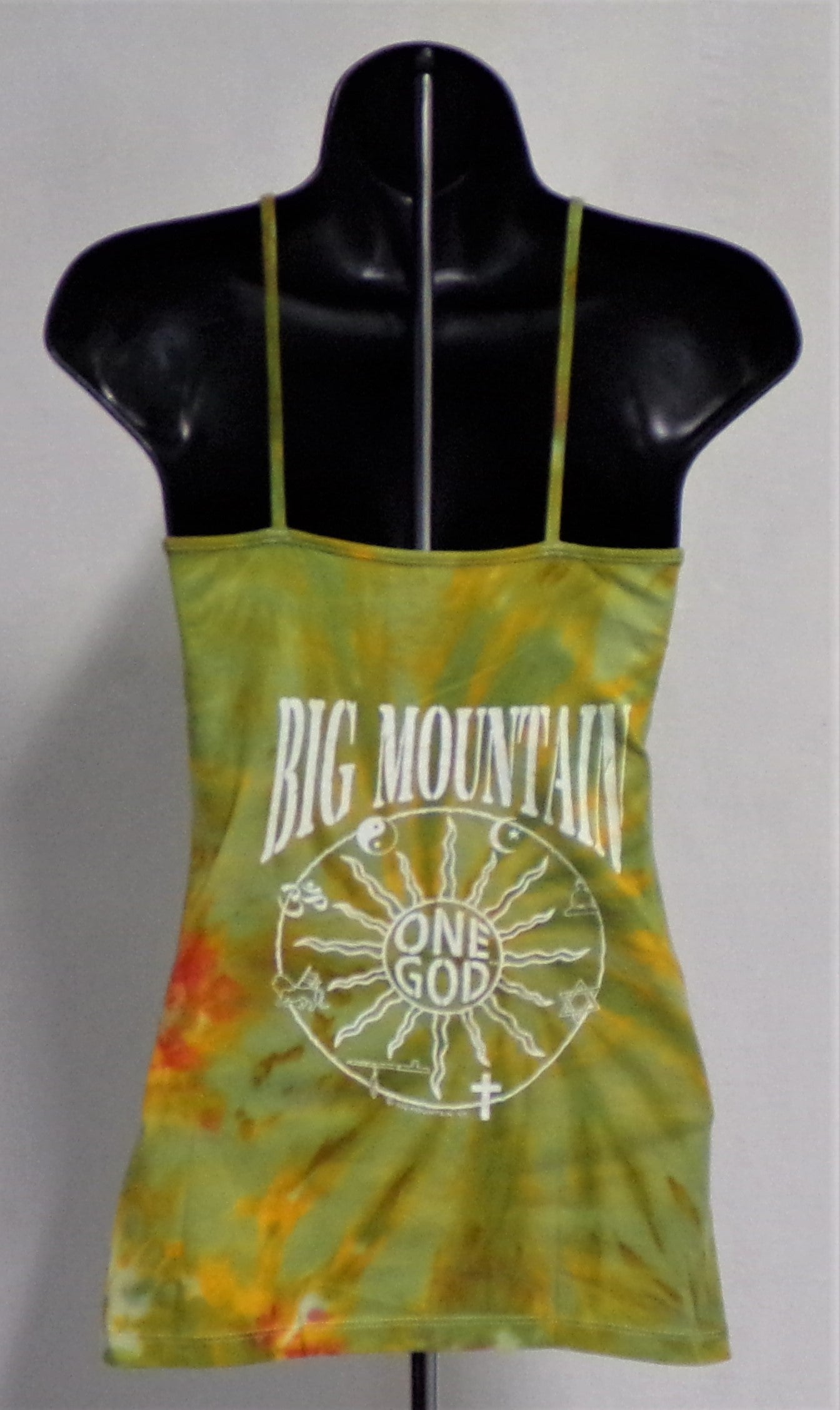 CUSTOM QUINO TIE DYE THIN STRAP TANK TOP (SIZE: MEDIUM) (BIG MOUNTAIN MERCHANDISE)