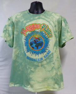 BIG MOUNTAIN BAND -  REGGAE PLANET CUSTOM TIE DYE T-SHIRT ( SIZE: XL ) (BIG MOUNTAIN MERCHANDISE)