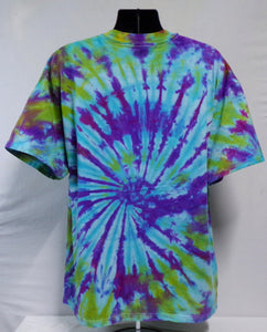 REGGAE PLANET CUSTOM TIE DYE T-SHIRT (SIZE: XXLARGE) (BIG MOUNTAIN MERCHANDISE)