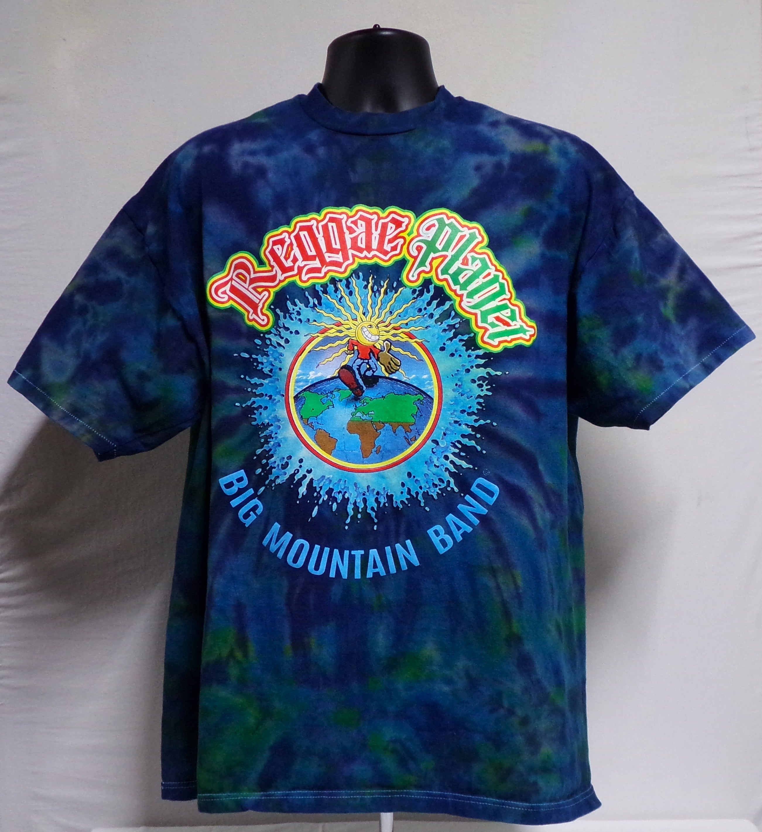 REGGAE PLANET CUSTOM TIE DYE T-SHIRT (XX LARGE) (BIG MOUNTAIN MERCHANDISE)