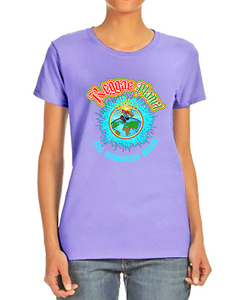 BIG MOUNTAIN BAND - REGGAE PLANET FEMALE T-SHIRT (COLOR: LAVENDER) (BIG MOUNTAIN MERCHANDISE)