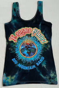 REGGAE PLANET CUSTOM TIE DYE WOMENS TANK TOP (SIZE: MEDIUM) (BIG MOUNTAIN MERCHANDISE)