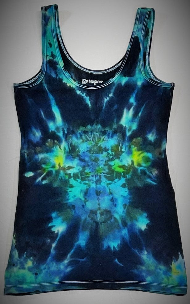 REGGAE PLANET CUSTOM TIE DYE WOMENS TANK TOP (SIZE: MEDIUM) (BIG MOUNTAIN MERCHANDISE)