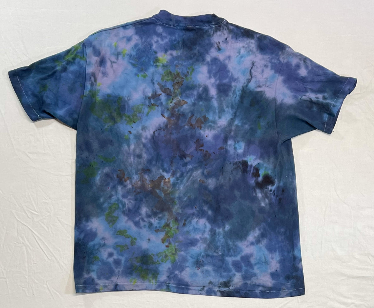 REGGAE PLANET CUSTOM TIE DYE T-SHIRT (SIZE: XL MEN'S CREW NECK) (BIG M ...