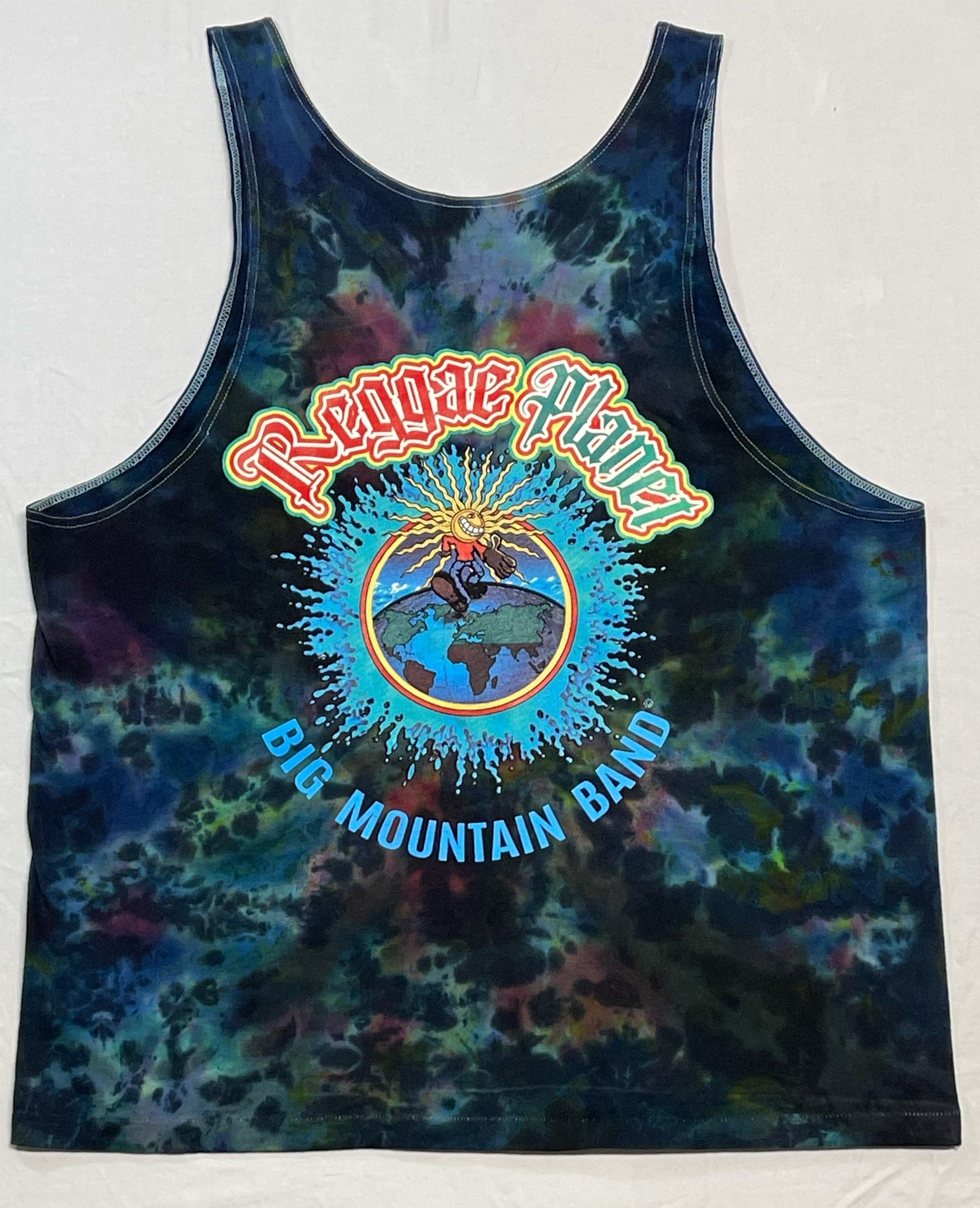 REGGAE PLANET CUSTOM TIE DYE MENS TANK (SIZE: XLARGE) (BIG MOUNTAIN MERCHANDISE)