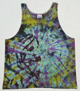 REGGAE PLANET CUSTOM TIE DYE MENS TANK (BIG MOUNTAIN MERCHANDISE)