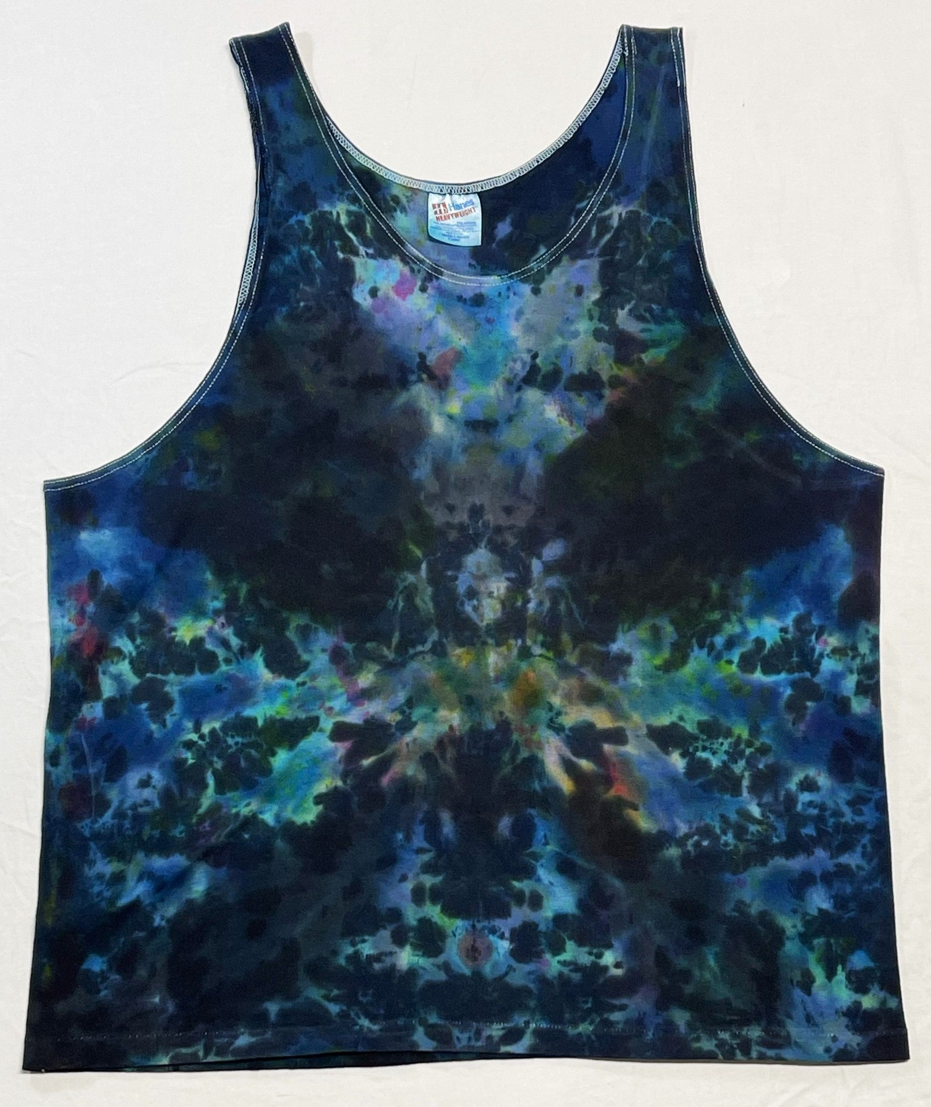 REGGAE PLANET CUSTOM TIE DYE MENS TANK (SIZE: XLARGE) (BIG MOUNTAIN MERCHANDISE)