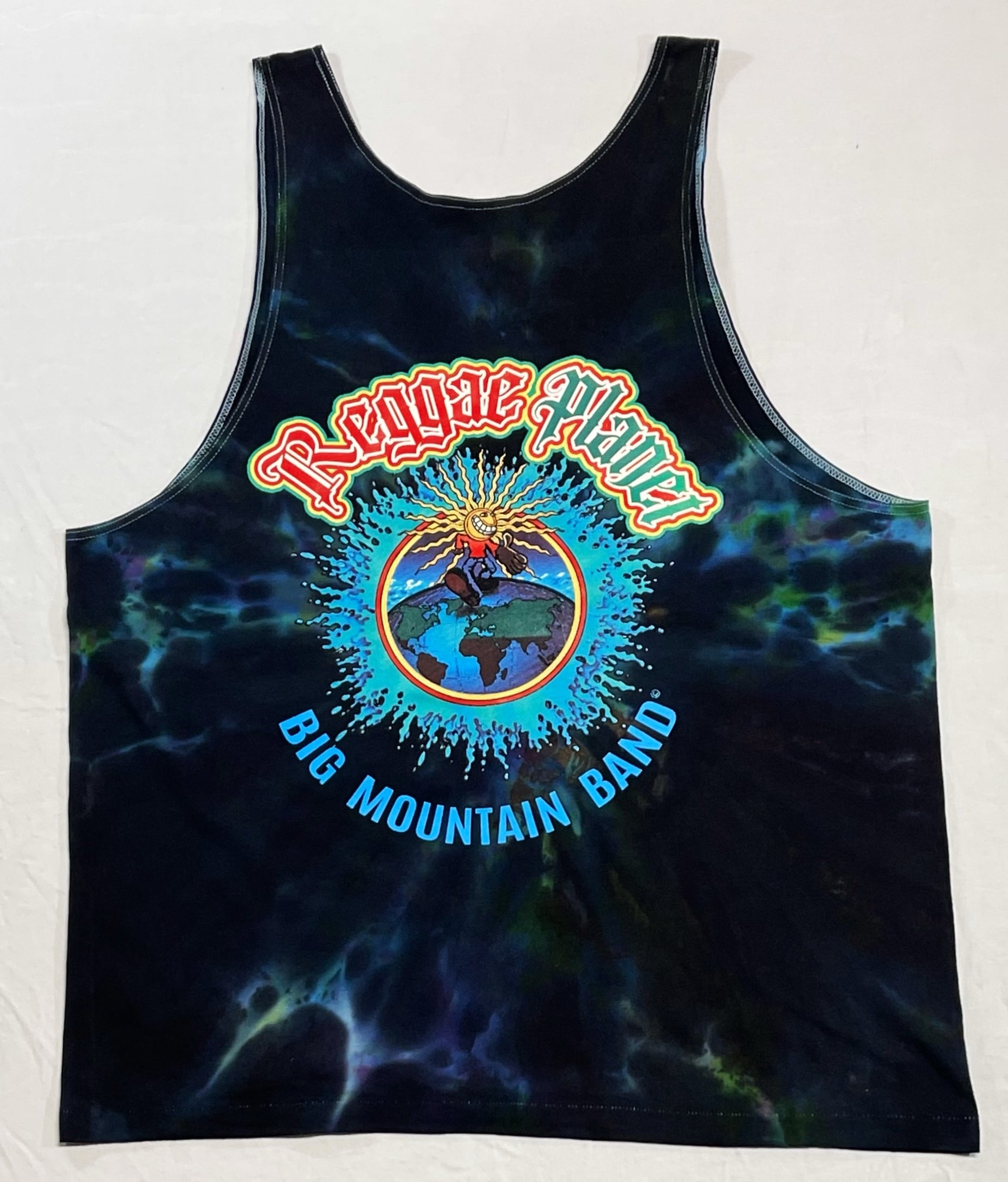 BIG MOUNTAIN BAND - REGGAE PLANET CUSTOM TIE DYE MENS TANK (SIZE: X LARGE) (BIG MOUNTAIN MERCHADISE)