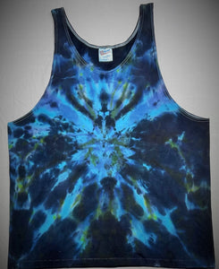 REGGAE PLANET CUSTOM TIE DYE MENS TANK (SIZE: XLARGE) (BIG MOUNTAIN MERCHANDISE)