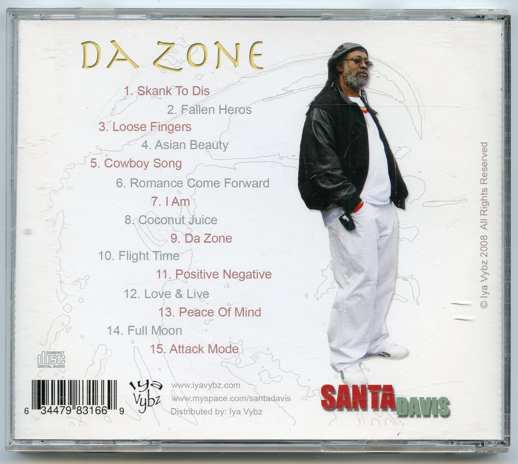 SANTA DAVIS - "DA ZONE" CD